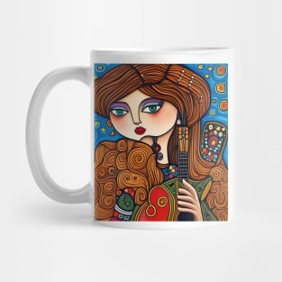 Woman playing a Guitar Mug